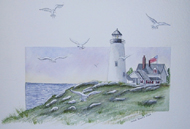 Watercolor of Pemaquid Light (2006)